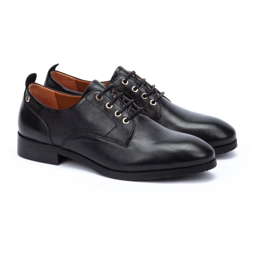 Women's Pikolinos ROYAL Derby Shoes Black | NZ T7Q9802